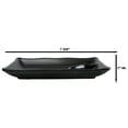 thumbnail image 6 of Pack Of 6 Ridged Matte Black Melamine 2 Partitions Rectangular Sushi Plates, 6 of 9