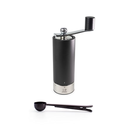 Peugeot Isen u'Select Salt & Pepper Mill Gift Set, 18cm-7in, Black - With Stainless Steel Spice Scoop & Clip (Pepper Mill)