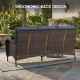 thumbnail image 3 of POCASSY 5 Pieces Patio Furniture Set, Wicker Patio Conversation Set with Swivel Rocking Patio Chairs, Outdoor Couch, Deep Seat Patio Set with Glass Top Coffee Table for Outside in Blue, 3 of 11