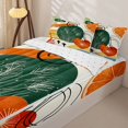 thumbnail image 3 of Homewish Boho Geometric Stripes Zipper Full Size Comforter Sets with Fitted Sheet and 2 Pillowcases,Aesthetic Artwork Zipper Bedding Set,Orange,Reversible,4pcs, 3 of 8