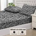 thumbnail image 4 of 1000 Thread Count 3 Piece (1- Fitted Sheet + 2- Pillow cover) Quality 15 Inch Deep Pocket 100% Egyptian Cotton Color Zebra Solid Size Full, 4 of 6