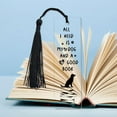 thumbnail image 5 of Pet Dog Book Markers Paw Rectangle Bookmarks Acrylic Tassels Inspirational for Teachers Students Book Lovers Dog Lovers Adults Female Son School 1.3x4.6Inch, 5 of 7