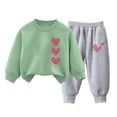 thumbnail image 4 of Toddler Baby Girl Fall Clothes Set Funny Letter Sweatshirt Pant Outfit Winter Clothes 6-12 Months 12-24 Months 2t 3t 4t 5t 6t 7t 8t 9t Children O 9-10 Years, 4 of 4