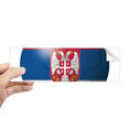 thumbnail image 1 of Serbia National Flag Soccer Football Rectangle Bumper Sticker Notebook Window Decal, 1 of 1