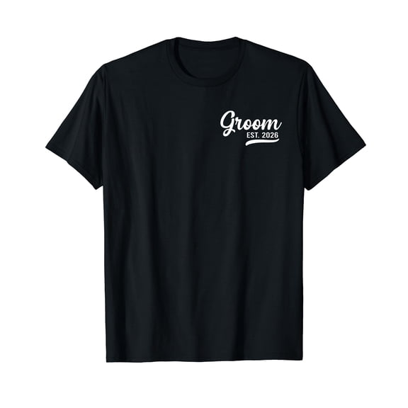 Groom Est 2026 Just Married Honeymoon Wedding Groom 2026 T-Shirt