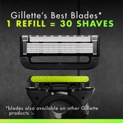 Gillette Labs with Exfoliating Bar Mens Razor - 1 Handle, 1 Blade Refill and Premium Stand, Silver