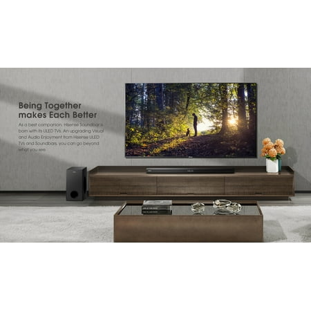 Hisense - 2.1-Channel Soundbar with Wireless Subwoofer - Black