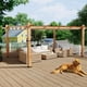 thumbnail image 1 of Qinaqin 10X13 Pergola Retractable Canopy Madera Grain Aluminum Frame Structure para Backyard de Profundidadck Porch Patio, 1 of 7