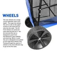 thumbnail image 3 of Beach Umbrella Wagon Cart Deluxe – Heavy Duty Folding Ocean Utility Cart – Large Sand Wheels – Holds 4 Beach Chairs – Storage Pouch - Beach Umbrella Holder –Removable Beach Bag - Solid Blue, 3 of 6