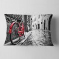 thumbnail image 1 of Coussin Photo Rétro Vélo Rouge Vintage - 12x20, 1 of 4