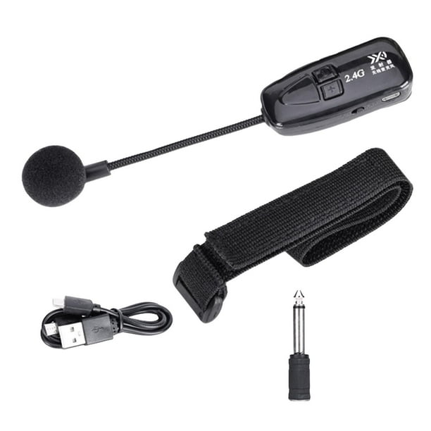 Micrófono inalámbrico Sunnimix 2.4G con adaptador de 6.35 mm