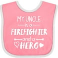 thumbnail image 3 of Inktastic My Uncle is a Firefighter and a Hero Boys or Girls Baby Bib, 3 of 4