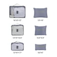 thumbnail image 2 of Unique Bargains 6 Set Travel Bag for Storage Closet Organizers Travel Accessories Gray, 2 of 5