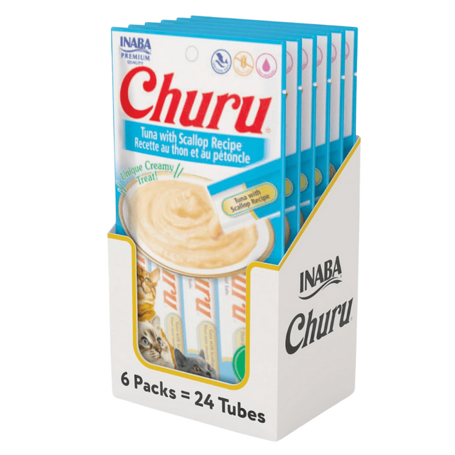 Premios para Gato Churu Atún y Vieira 6 Bolsas de 14g