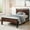 Mahogany, variant on Amolife Twin Size Bed Frame, Heavy Duty Metal Platform Bed with Wooden Headboard & Footboard, No Box Spring Needed, Black Oak