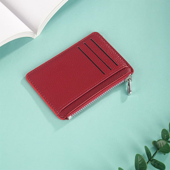 2026 new leisure card bag men and women Pu skin zipper multi slot coin purse wallet multifunctional lychee pattern card bag