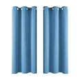 thumbnail image 2 of 2X Curtains Darkening Thermal Insulated Curtain Panels for Living Room Blue Color Shower Curtain Set Bath Partition Curtain No Drilling 132Cm*114Cm(52*45In) Curtain, 2 of 9