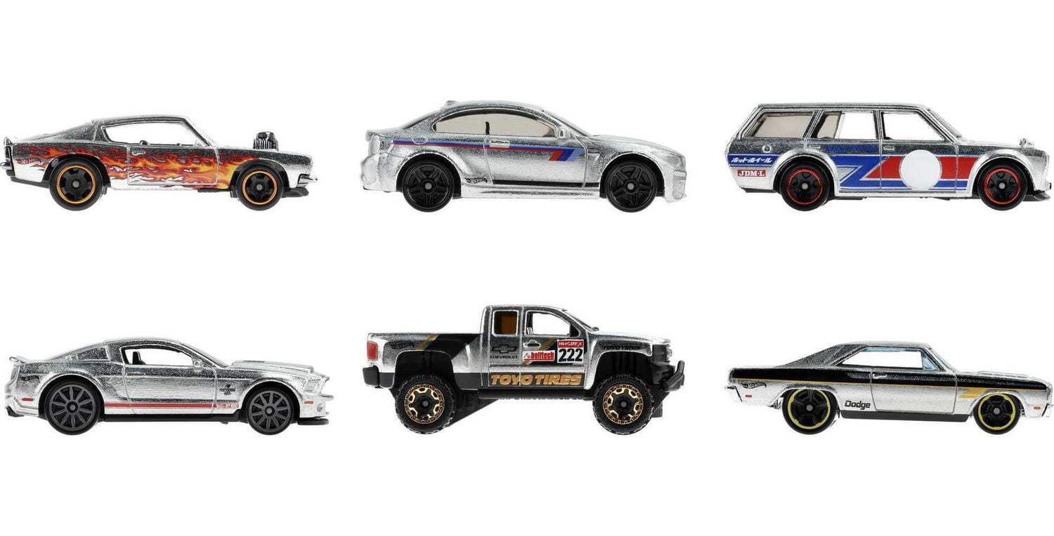 Hot Wheels Zamac Multipacks of 6 Toy Cars, Gift for Kids