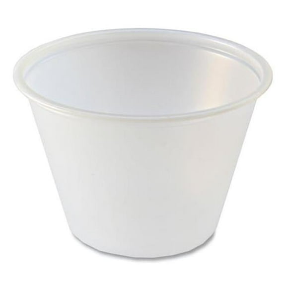 Portion Cups, 2.5 oz, Plastic, Translucent, 125/Sleeve, 20 Sleeve/Carton