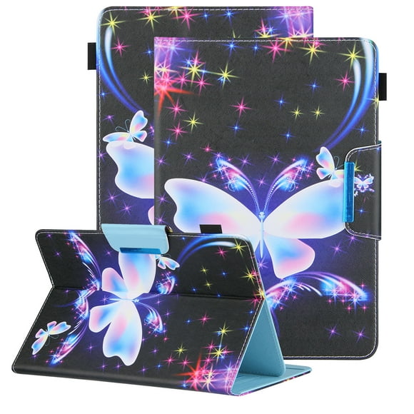Universal Case for 9.6 /9.7 /10 /10.1 /10.2/ 10.3/ 10.4/ 10.5 Inch Tablet, for Galaxy Tab A7 10.4" /Galaxy Tab S6 Lite /Onn 10.1" /Lenovo Tab M10 FHD Plus 10.3" /10 inch Android Tablet (H Butterfly)