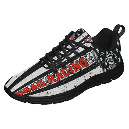 

Drag Racing Running Shoes Sneakers Mesh Black Size 10.5
