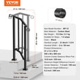 thumbnail image 5 of VEVOR Handrails for Outdoor Steps, 1-2 Step Stair Hand Rail Kit, Transitional Carbon Steel Railings with Installation Kit, Stair Rails for Seniors, Concrete Steps & Porch & Deck, Black Retro Arch, 5 of 9