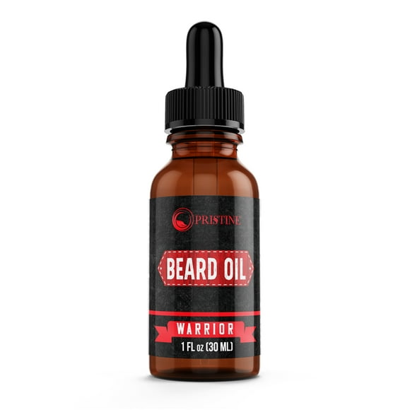 Warrior Huile pour Barbe - Stimule la Pousse des Cheveux, Hydrate la Peau avec des Huiles d'Argan, de Jojoba, d'Avocat, de Graines de Citrouille, d'Amande et Plus - 1 Oz