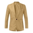 thumbnail image 4 of Mens Suit Elegant Solid One Button Slim Fit Party Set for Men- Formal Apparel and Timeless Wardrobe, 4 of 5