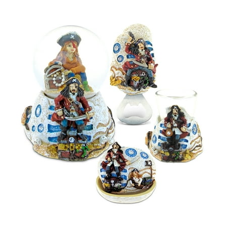 Thru Valve - Puzzled Pirate Resin Stone Collection Jewelry Box,Snow Globe,Magnet Bottle Op