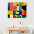 thumbnail image 2 of Orinice Bauhaus-Inspired Abstract Wall Art - UNFRAMED Print - Geometric, Mid Century Modern, Minimal Wall Decor Poster  20x16in, 2 of 6