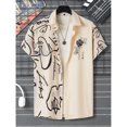thumbnail image 3 of Camisa hawaiana con estampado de ovni y cohete para hombres y mujeres, blusa con estampado 3D de abstracción artística, camisas hawaianas holgadas de manga corta con solapa para niños, 3 of 5