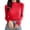 D8/Red, variant on Afdoent Womens Tops Women Casual Solid Color Bottoming Shirt Slim Neck Knitted Long Sleeve Top Womens Fall Tops