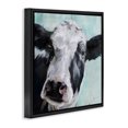 thumbnail image 2 of Stupell Industries Rustic Lodge Gentle Farm Cow on Blue Black Floating Frame Canvas Art, 18 x 18, by Main Line Art & Design, 2 of 7