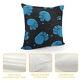 thumbnail image 4 of SHANXI Science Hair Comb Black Footprints Dog Round Dense Starry Dog Pillowcases Home Decor Bed Couch Sofa Office Living Room Cushion for Dog Lovers Gifts 18x18in, 4 of 5