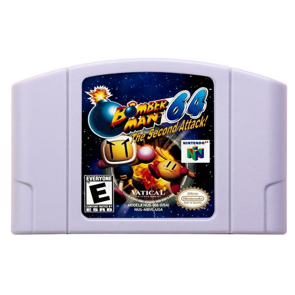 Video Games Compatible for the n64 console, replacement cartridge for Bomberman 64 - The Second Attack! NTSC