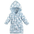 thumbnail image 2 of Hudson Baby Infant Boys Plush Animal Face Bathrobe, Blue Clouds, 0-9 Months, 2 of 2