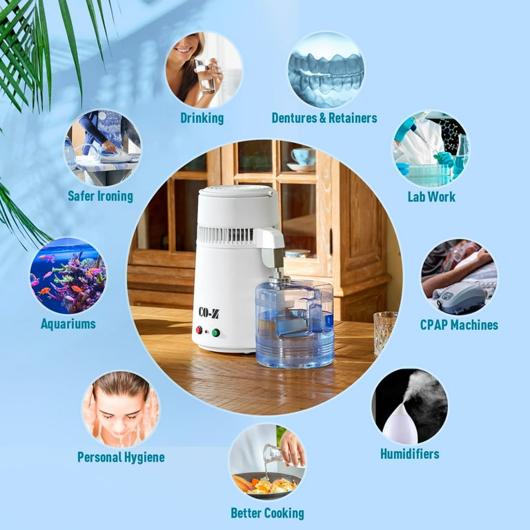 CO-Z Water Purifier for Home, 4L BPA-Free Distilled Water CO-Z Water Purifier for Home, 4L BPA-Free Distilled Water