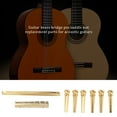 6PCS Guitar Brass Bridge Pins Saddle Nut Replacement Parts for Acoustic