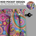 thumbnail image 3 of Paisley Design Kitchen Curtains - Vintage Paisley Design Tier Cafe Curtains for Bathroom Living RV Rod Pocket Window Drapes 36 Inch 2 Panels Set 28"x36" 2 Panels Window Treatment Tiers, 3 of 4
