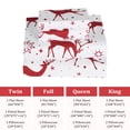 thumbnail image 3 of Ultra Soft Christmas Bed Sheet Set King Size - Brushed Microfiber, Cozy Red Reindeer & Snowflake Print, Deep Pocket Fitted Sheet, 4 Pillowcases -Warm Holiday Bedding, 108"x102"/78"x80"+16"/20"x40" (2, 3 of 8