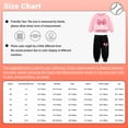 thumbnail image 4 of Hansber Little Girls 2 Piece Tracksuit Sweatsuit Cute Sweatshirt Long Sleeve Tops with Pants Set Pink 110, 4 of 4