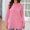 Pink, variant on RKSTN Women Blouses Women's Casual Fashionable Trumpet Sleeves 3/4 Sleeves Printed and Tied Top Women Polyester Blouse