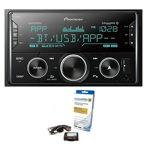 Pioneer Double DIN Digital Media Receiver with Steering Wheel Control Car In-Dash Units, 1.9 in