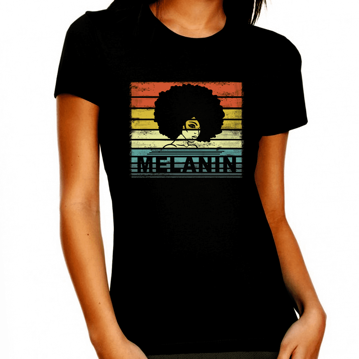 Afro Queen Black Pride Gift Melanin Queen The Melanin Friends Shirt Educated Woman Black Girl Magic Shirt Proud Black Woman Shirt