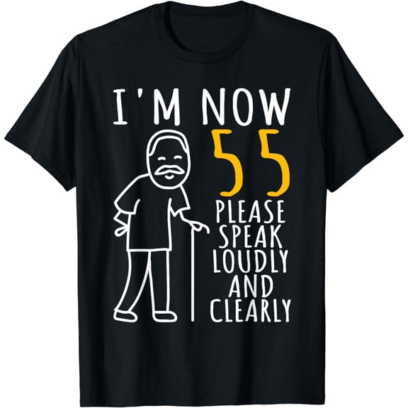 55th Birthday For Him | I'm Now 55 Years Old | Cool BDay T-Shirt