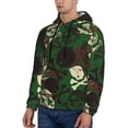 thumbnail image 3 of Lsque Camouflage Skull Pattern Casual Men's Hoodie,Hooded Sweatshirt with Kangaroo Pocket,Pullover Hoodie-Small, 3 of 7