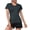 Black, variant on Womens Summer Tops V Neck Short Sleeve Moisture Wicking Athletic Sport Activewear Top Workout Daily Attire