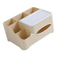 thumbnail image 4 of Caja De Pañuelos De Papel Multifuncional Caja De Almacenamiento De Plástico Oficina En El Hogar - Almendra, tal se describe SM SunniMix Estuche para control remoto de tejido, 4 of 7