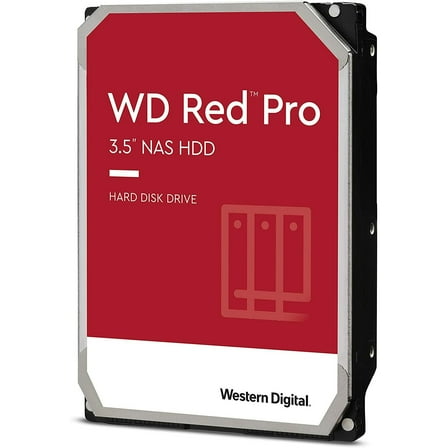 14TB WD Red Pro NAS Internal Hard Drive HDD - 7200 RPM, SATA 6 Gb/s, CMR, 512 MB Cache, 3.5" - WD141KFGX