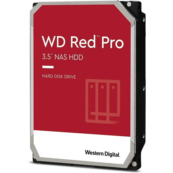 14TB WD Red Pro NAS Internal Hard Drive HDD - 7200 RPM, SATA 6 Gb/s, CMR, 512 MB Cache, 3.5" - WD141KFGX